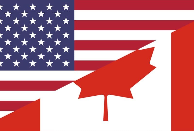 USA and Canada flag icon