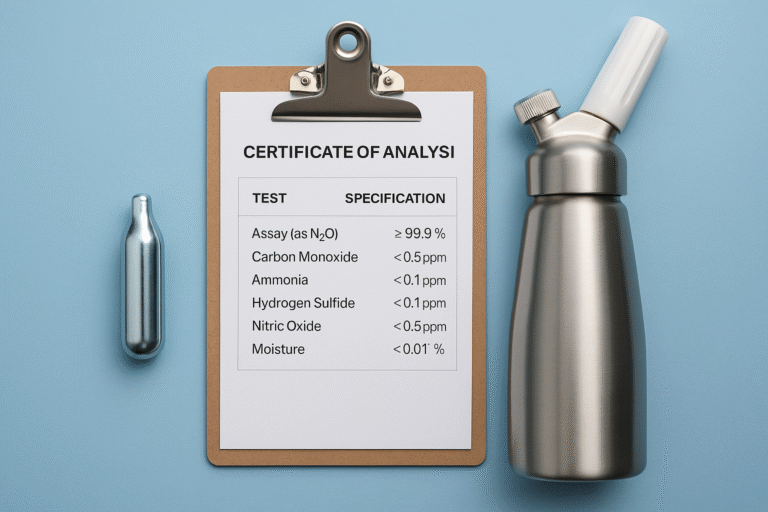 Cream Charger Gas Purity: How to Read COA Documents Like a Pro