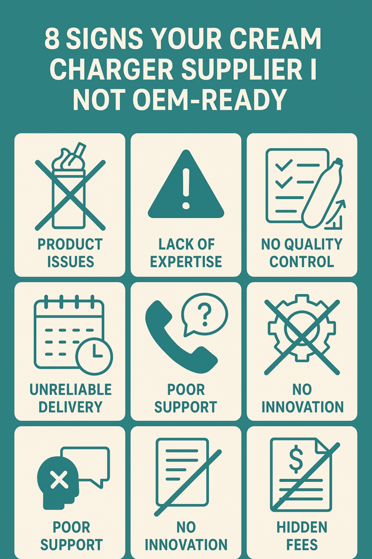 8 Signs Your Cream Charger Supplier Is Not OEM-Ready